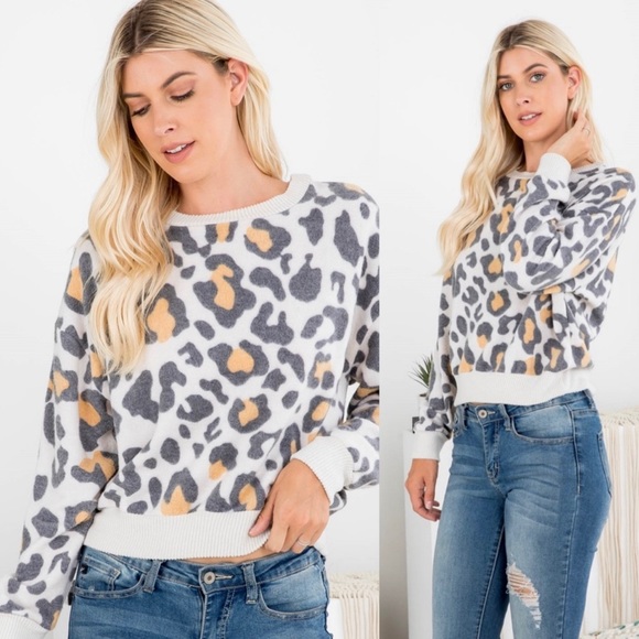 Super soft cheetah print sweater - Picture 2 of 3